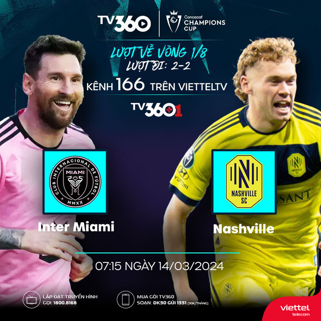 TV360 phát độc quyền trận Lionel Messi cùng Inter Miami tại Concacaf Champions Cup- Ảnh 1.