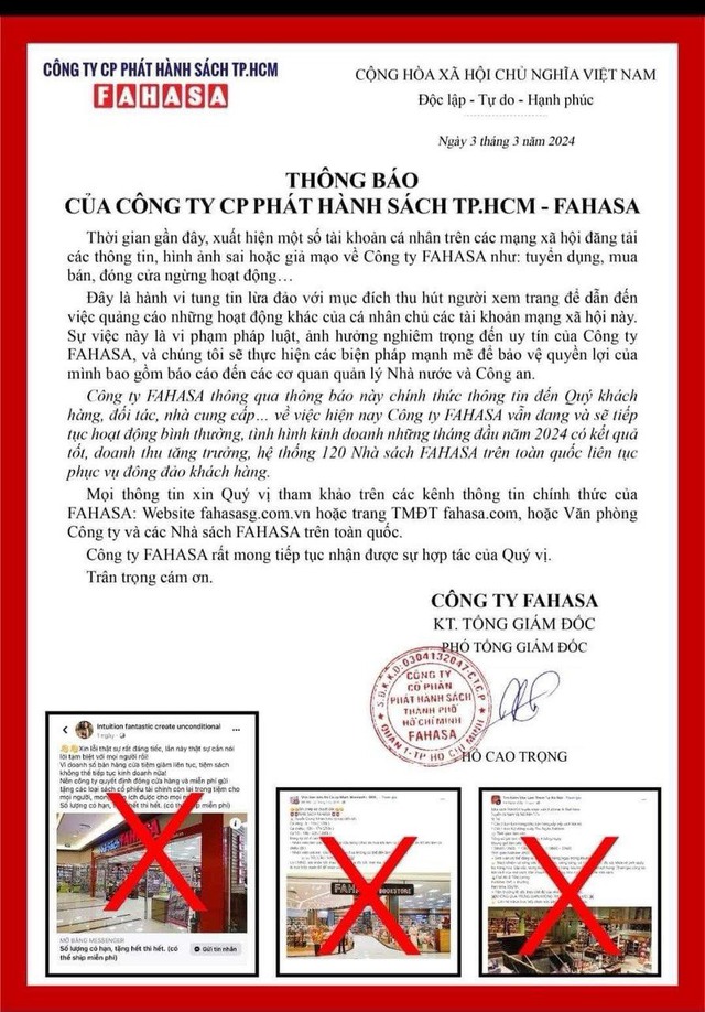 Sở TT-TT TP.HCM phản hồi những thông tin sai sự thật về FAHASA, Đường sách TP.HCM- Ảnh 1.