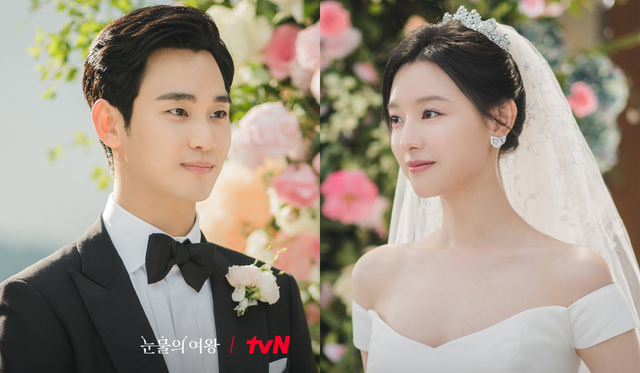 Hậu trường chụp ảnh cưới của Kim Soo Hyun và Kim Ji Won trong 'Nữ hoàng nước mắt'- Ảnh 1.