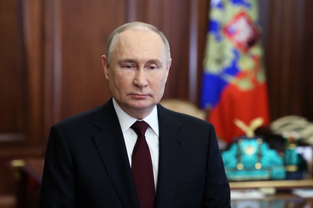 Tổng thống Putin trong bài phát biểu trước cuộc bầu cửẢnh: AFP