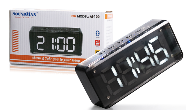 [Hiện đại – Tương lai] SoundMax ra mắt loa di động AT-100 thiết kế giống đồng hồ để bàn
