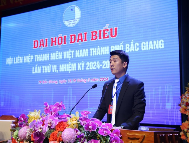 Anh Lương Văn Huy tái đắc cử Chủ tịch Hội Liên hiệp thanh niên TP.Bắc Giang- Ảnh 2.