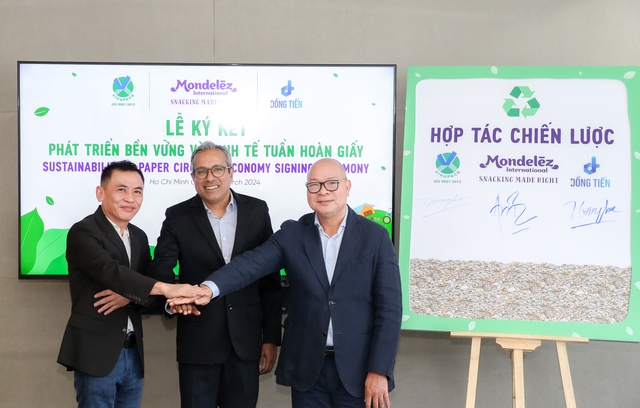 Mondelez Kinh Đô tiên phong hợp tác chiến lược để mở rộng năng lực thu gom tái chế bao bì