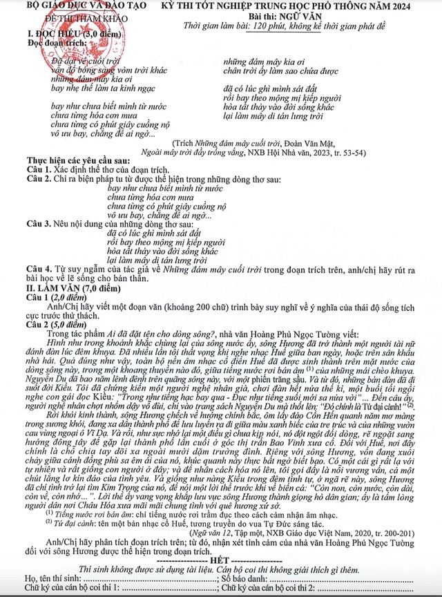 Đề minh họa văn thi tốt nghiệp THPT: Cần lưu ý gì để không bị mất điểm?- Ảnh 1.