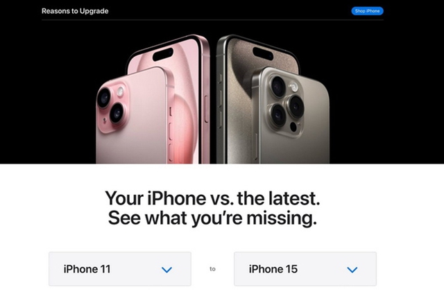 Apple mở trang web lôi kéo người dùng iPhone cũ chuyển sang iPhone 15- Ảnh 1.