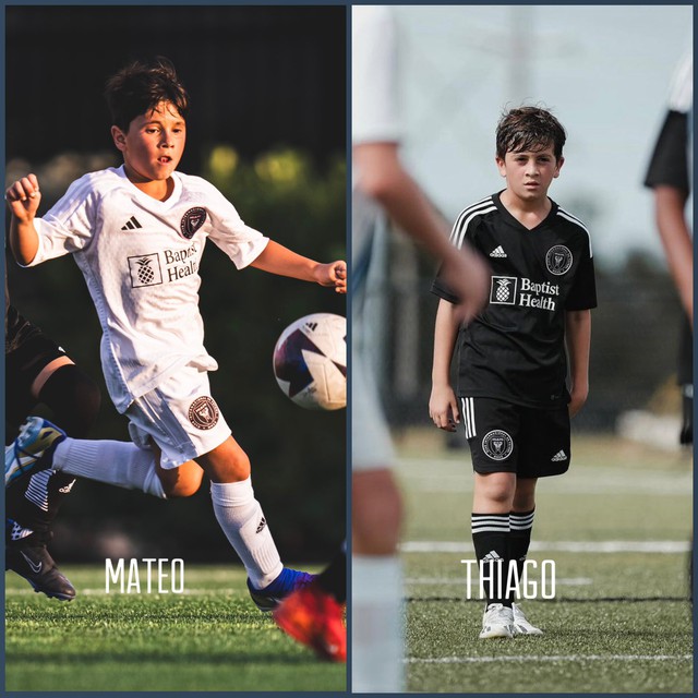 Mateo (left) and his brother Thiago are both members of the Inter Miami Academy
