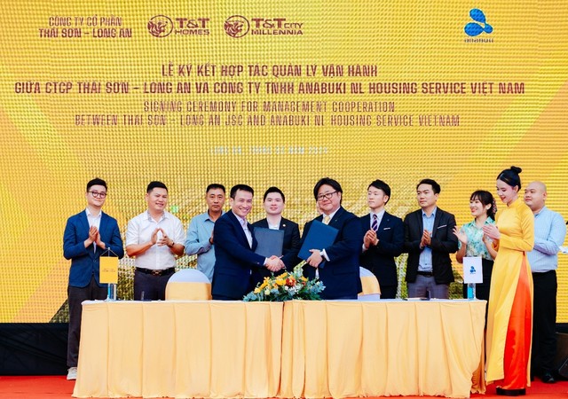 Công ty CP Thái Sơn Long An và Anabuki NL Việt Nam ký kết hợp tác quản lý vận hành dự án T&T City Millennia