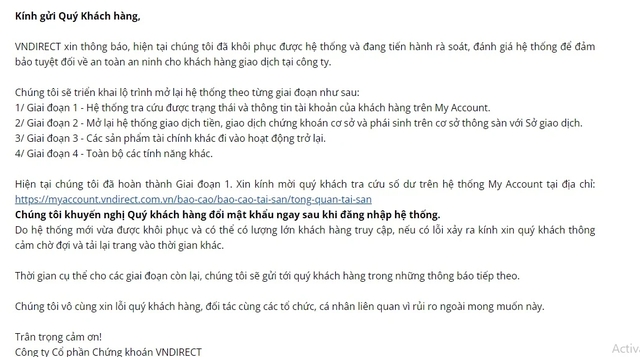 Mới: Khách hàng VNDIRECT có thể tra cứu được thông tin tài khoản- Ảnh 1.