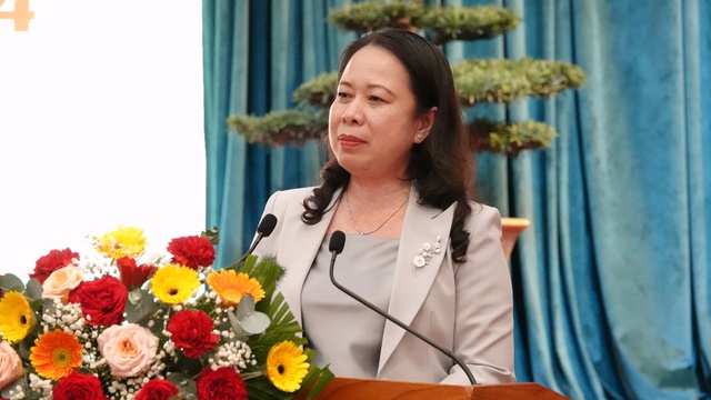 Quyền Chủ tịch nước Võ Thị Ánh Xuân chủ trì hội nghị thi đua tại Bình Định- Ảnh 1.