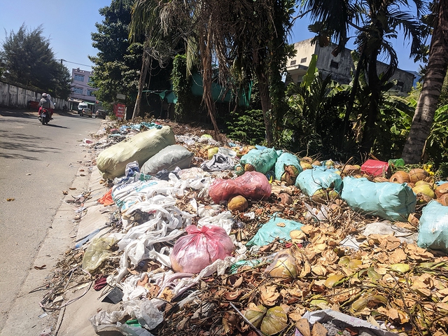 Rác tràn lan gần trường học- Ảnh 1. Rác tràn lan gần trường học- Ảnh 1.