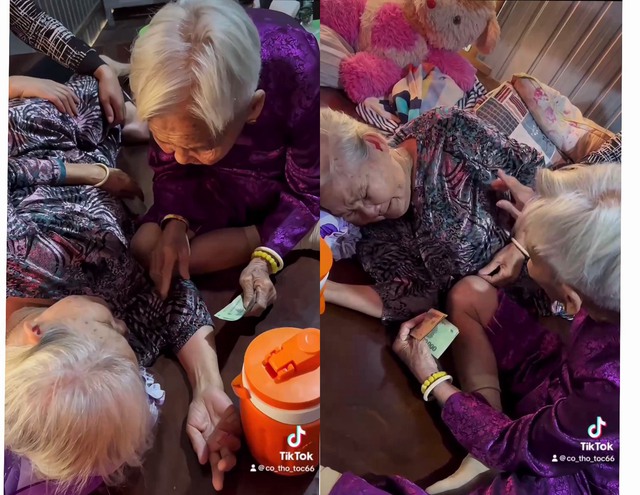 Cảm động lời chị 96 tuổi dặn em út 85 tuổi đang bệnh- Ảnh 1.