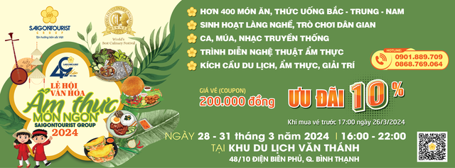 ‘Săn’ 7.000 vé ưu đãi 10% tại sự kiện ẩm thực 2024 của Saigontourist Group- Ảnh 3.