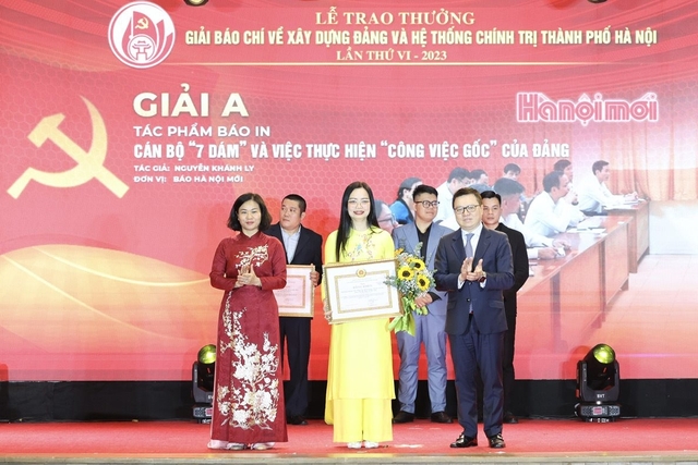 Trao Giải báo chí xây dựng Đảng và hệ thống chính trị TP.Hà Nội lần thứ 6- Ảnh 1.