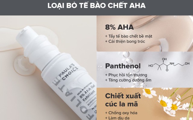 Gel loại bỏ tế bào chết hóa học Paula’s Choice Skin Perfecting 8% AHA Gel Exfoliant