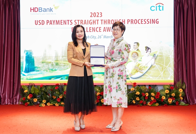 HDBank nhận ‘Giải thưởng chất lượng thanh toán quốc tế xuất sắc năm 2023’ từ Citibank- Ảnh 1.