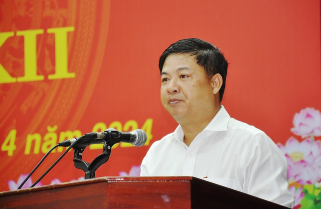 Bí thư Tỉnh ủy Quảng Nam Lương Nguyễn Minh Triết phát biểu tại Hội nghị lần thứ 15 Ban Chấp hành Đảng bộ tỉnh khóa XXII