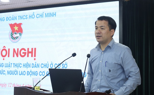 Anh Ngô Văn Cương phát biểu tại hội nghị