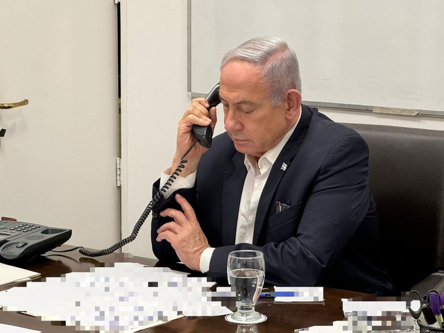 Thủ tướng Israel Benjamin Netanyahu trong cuộc điện đàm với Tổng thống Joe Biden ngày 14.4