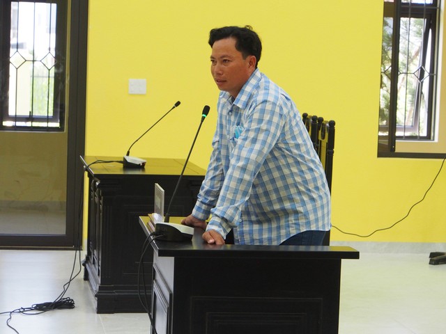 Bị cáo Huỳnh Quốc Nam tại phiên tòa sơ thẩm