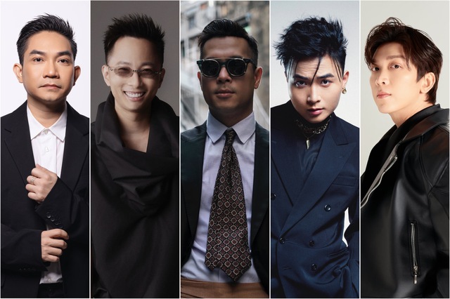 Phạm Khánh Hưng, Rhymastic, Trương Thế Vinh, Huy R và Tăng Phúc (từ trái qua) cũng được hé lộ tham gia Anh trai vượt ngàn chông gai