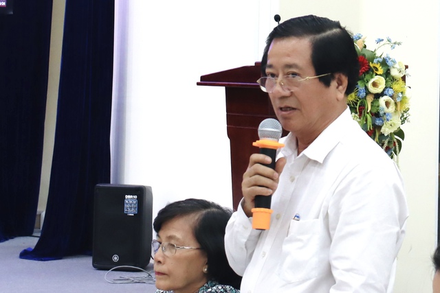 Luật sư Nguyễn Văn Hậu, Phó chủ nhiệm Đoàn luật sư TP.HCM phát biểu tham luận tại hội thảo