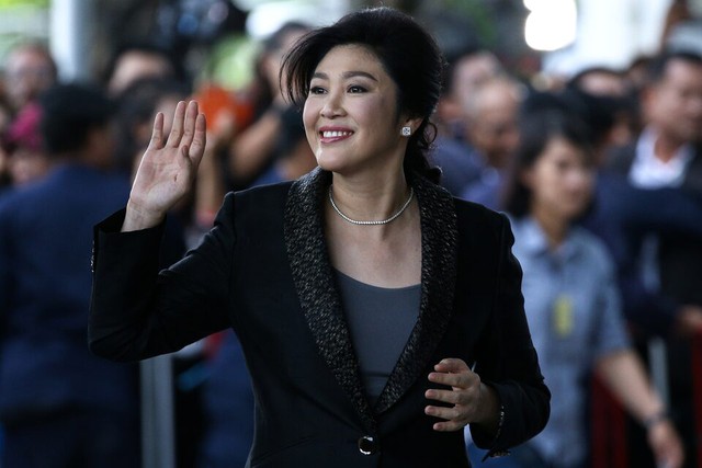 Cựu Thủ tướng Yingluck Shinawatra xuất hiện tại tòa án ở Bangkok hồi tháng 8.2017