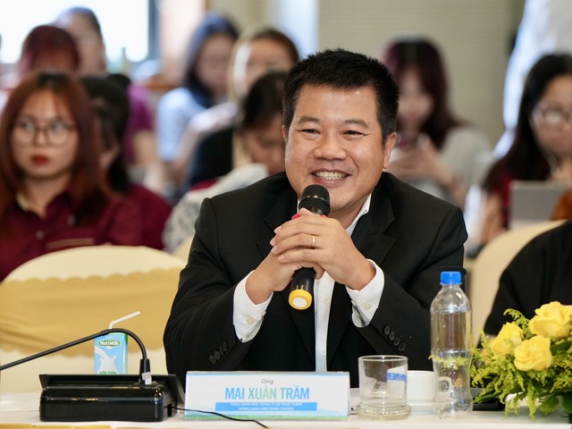 Ông Mai Xuân Trầm - Tổng giám đốc Công ty CP Thực phẩm đông lạnh Kido phát biểu tại tọa đàm