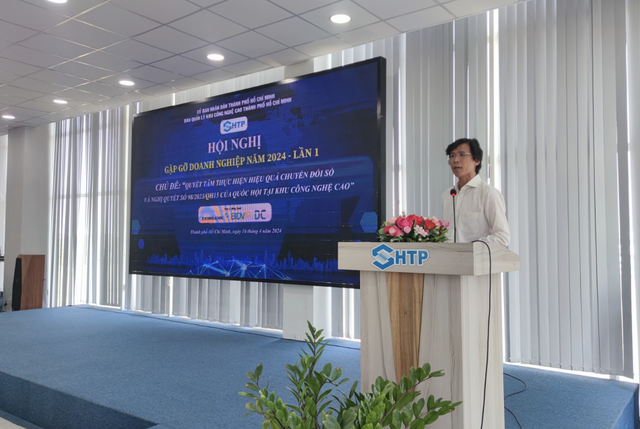 Ông Nguyễn Anh Thi - Trưởng ban quản lý Khu Công nghệ cao TP.HCM thông tin về tình hình thu hút đầu tư