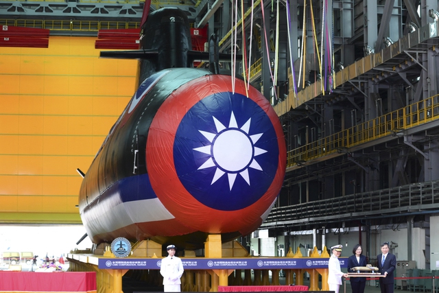 Tàu ngầm của Đài Loan đang đóng tại xưởng của Tập đoàn CSBC ở Cao Hùng