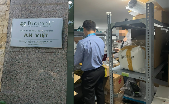 Thanh tra Sở Y tế kiểm tra tại kho chi nhánh Công ty cổ phần dược mỹ phẩm An Việt phát hiện các sản phẩm mỹ phẩm có nhãn tiếng nước ngoài (Hàn Quốc, Nga…) không nhãn phụ tiếng Việt