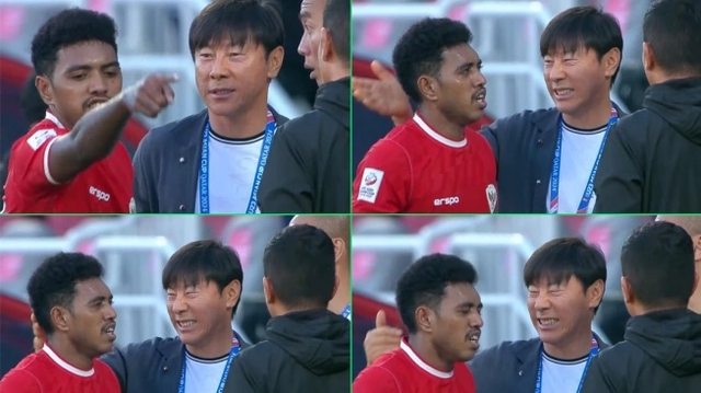 HLV Shin gây sốt khi...‘đánh’ cầu thủ U.23 Indonesia, đã tính luôn đối thủ ở tứ kết- Ảnh 1.