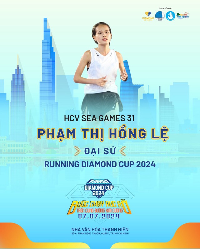 VĐV Phạm Thị Hồng Lệ đồng hành cùng Running Diamond Cup 2024- Ảnh 1.