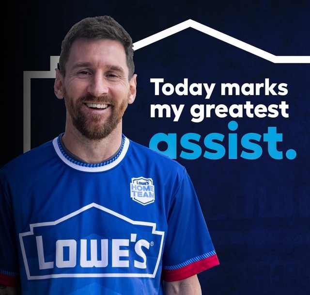 Messi thông báo gia nhập 'đội Lowes'