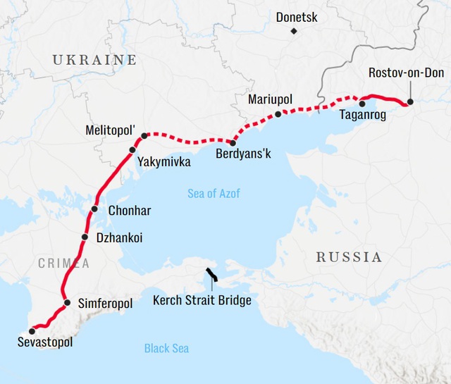 Lãnh đạo tình báo Ukraine nói tuyến đường sắt Nga - Crimea 'gần hoàn thành'- Ảnh 2.