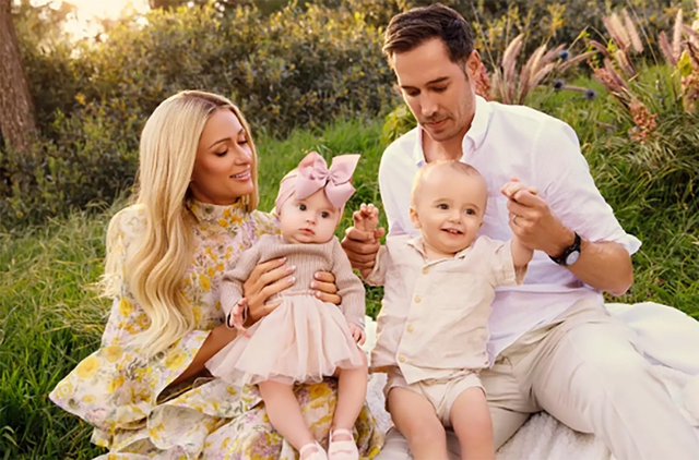 Vợ chồng Paris Hilton và 2 con