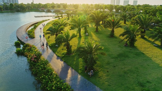 Ecopark có 50ha diện tích cây xanh, mặt nước