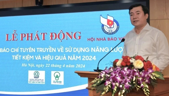 Thứ trưởng Bộ Công thương Nguyễn Sinh Nhật Tân phát biểu tại lễ phát động