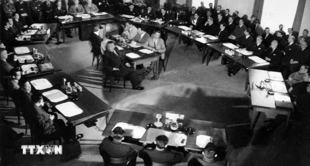 Quang cảnh phiên khai mạc Hội nghị Geneva về Đông Dương vào ngày 8.5.1954