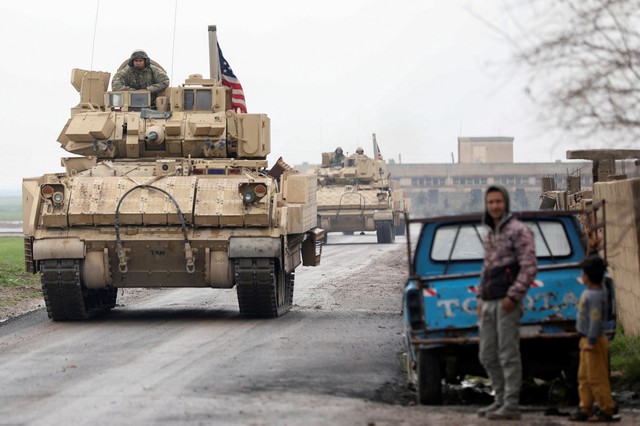 Lực lượng liên quân do Mỹ dẫn đầu tại Syria hồi tháng 2