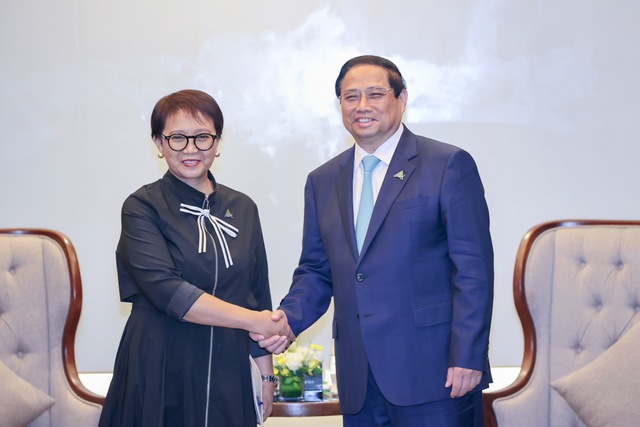Thủ tướng Phạm Minh Chính tiếp Ngoại trưởng Indonesia Retno Marsudi