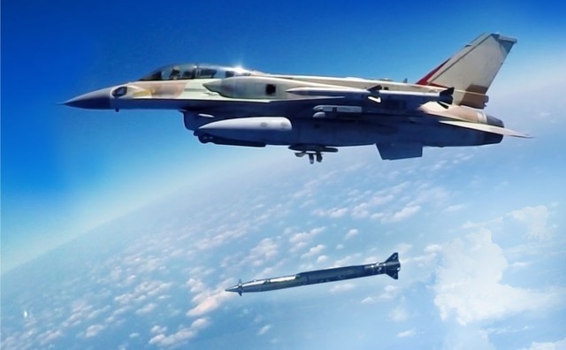 Ảnh minh họa máy bay chiến đấu Israel phóng tên lửa Rampage