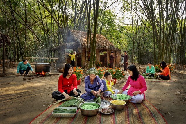 Giải nhì: Xuân về làng tre Bến Cát của Bùi Việt Hưng