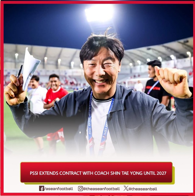 Báo chí Đông Nam Á nhanh chóng thông tin HLV Shin Tae-yong gia hạn đến năm 2027 dẫn dắt các đội tuyển Indonesia