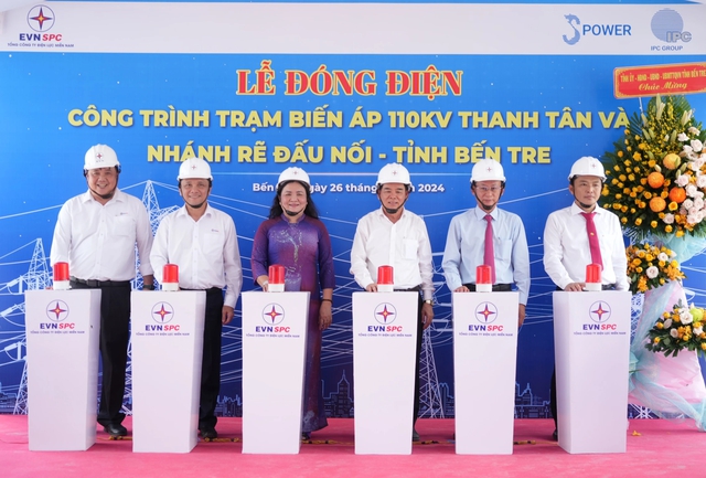 EVNSPC đóng điện trạm biến áp 110kV Thanh Tân tỉnh Bến Tre- Ảnh 1.