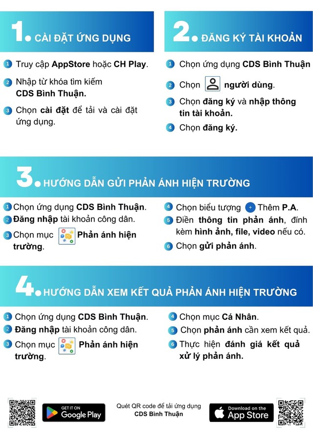 Phần mềm CDS Bình Thuận cài đặt trên điện thoại thông minh