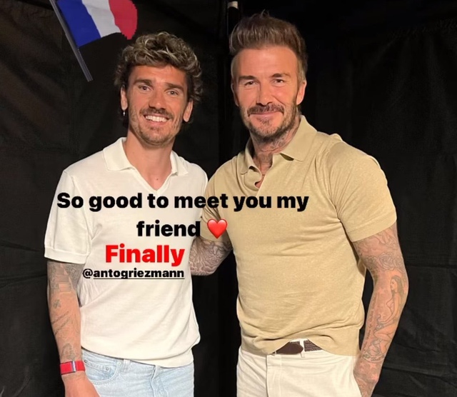 David Beckham (phải) và Antoine Griezmann