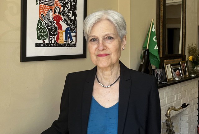 Ứng viên tổng thống Mỹ Jill Stein tại New York (Mỹ) ngày 15.4