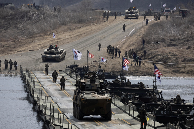 Binh sĩ Mỹ và Hàn Quốc trong cuộc tập trận chung tại Hàn Quốc hồi tháng 3.2024