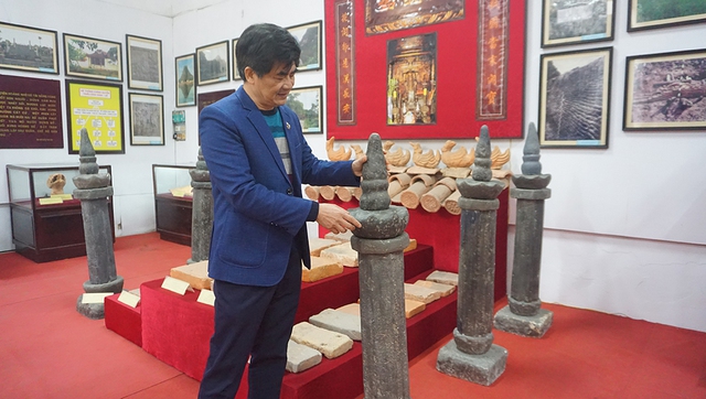 Bản sao sưu tập cột kinh Phật trưng bày tại Bảo tàng tỉnh Ninh BìnhẢNH: MINH HẢI