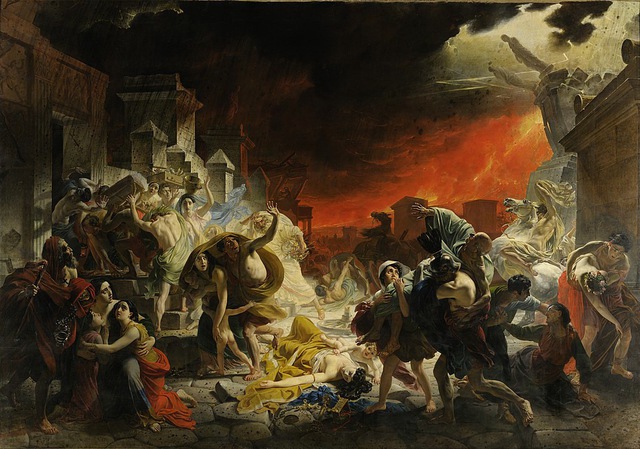 Tranh của họa sĩ Karl Brullov mô tả về Ngày cuối cùng của Pompeii vào thời điểm núi lửa phun năm 79